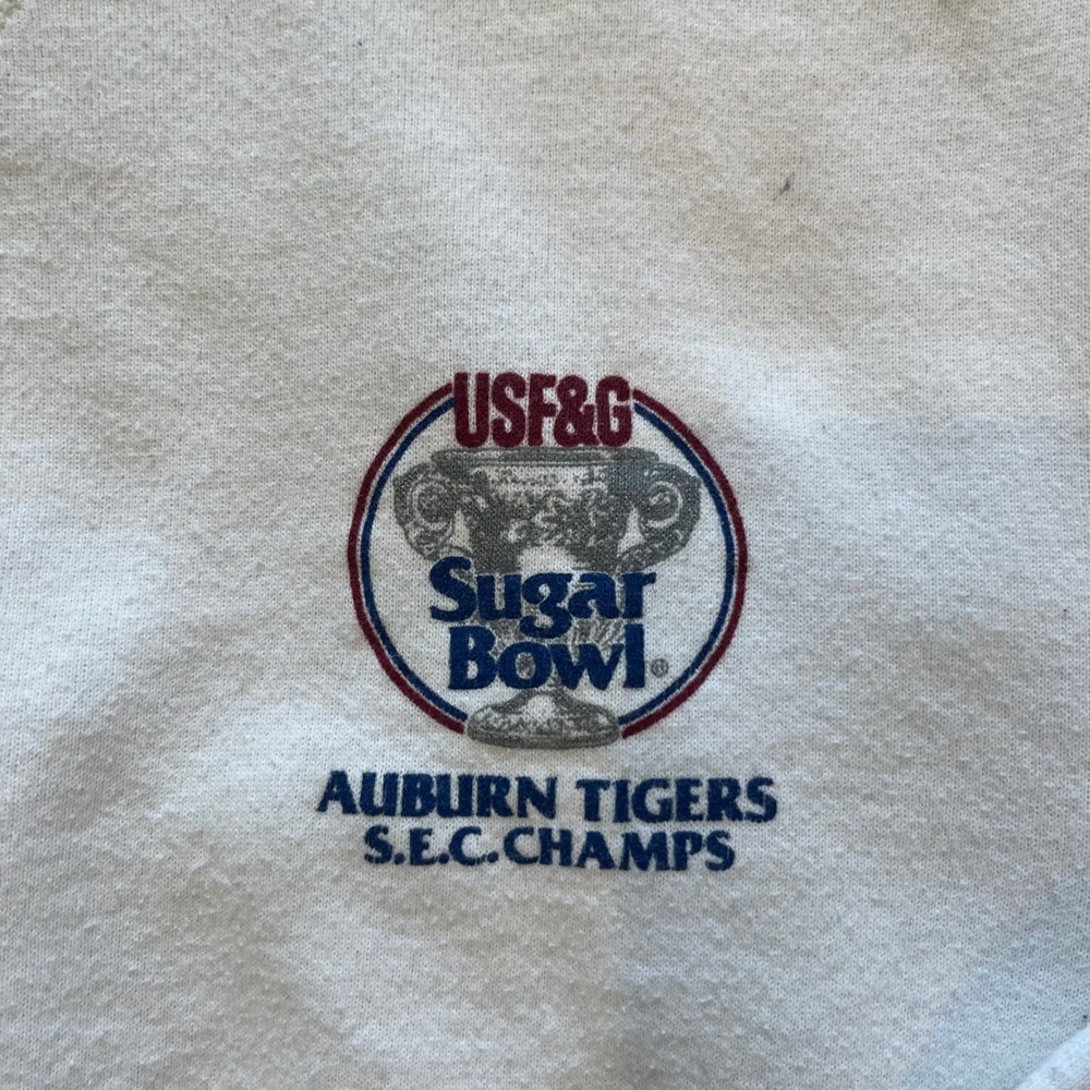 Vintage 1988 Sugar Bowl Auburn vs Syracuse Russell Athletic Sweatshirt Mens M - Picture 2 of 10
